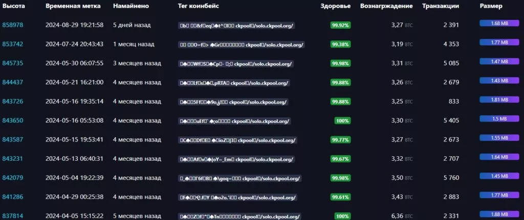 За 11 лет соло-майнеры добыли не менее 329 блоков биткоина